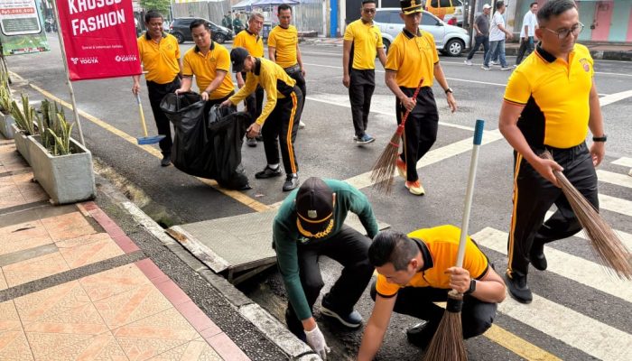 Walkot dan Kapolres Banjar Pimpin Aksi Bersih Kota
