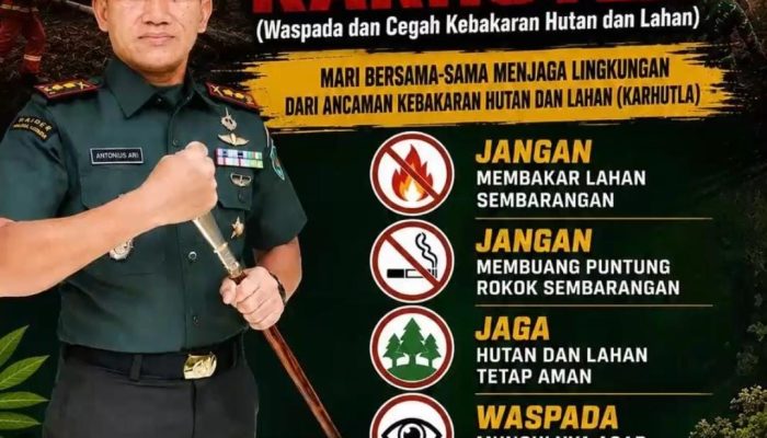 Kodim 0613/Ciamis Ajak Masyarakat Waspada dan Cegah Kebakaran Hutan dan Lahan