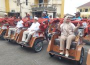 Presiden Prabowo Salurkan 200 Becak Listrik Gratis untuk Pengayuh Becak di Banjar