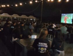 Nobar Persib di Banjar, Polres Kampanyekan Tertib Lalu Lintas, Kadin Libatkan UMKM